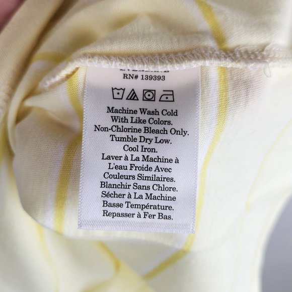 NWT Everlane Organic Cotton Short Sleeve Crewneck Tee Yellow Stripe sz S - Picture 7 of 8